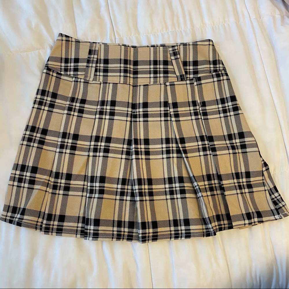 pleated plaid tennis skirt